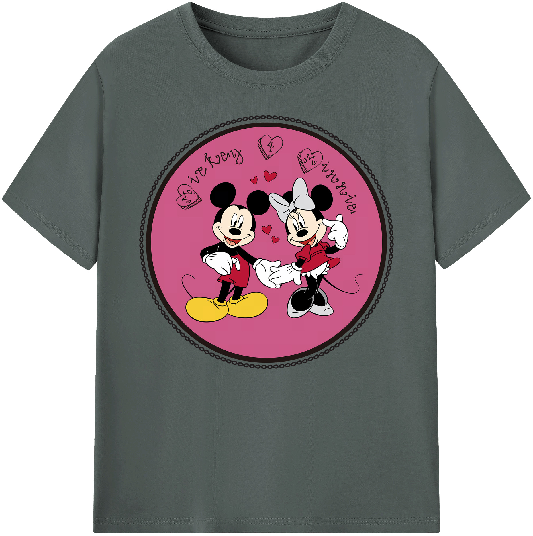 ミッキーマウス Mickey Mouse 綿100％ メンズ半袖Tシャツ｜肌触りやわらか＆通気性